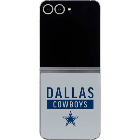 NFL Dallas Cowboys Silver Performance Series Galaxy Z Flip6 Skin